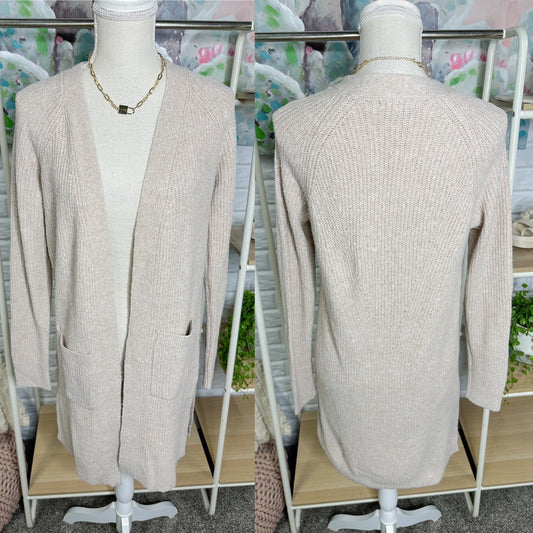 Maurice’s Cream Knit Long Duster Cardigan Size XS