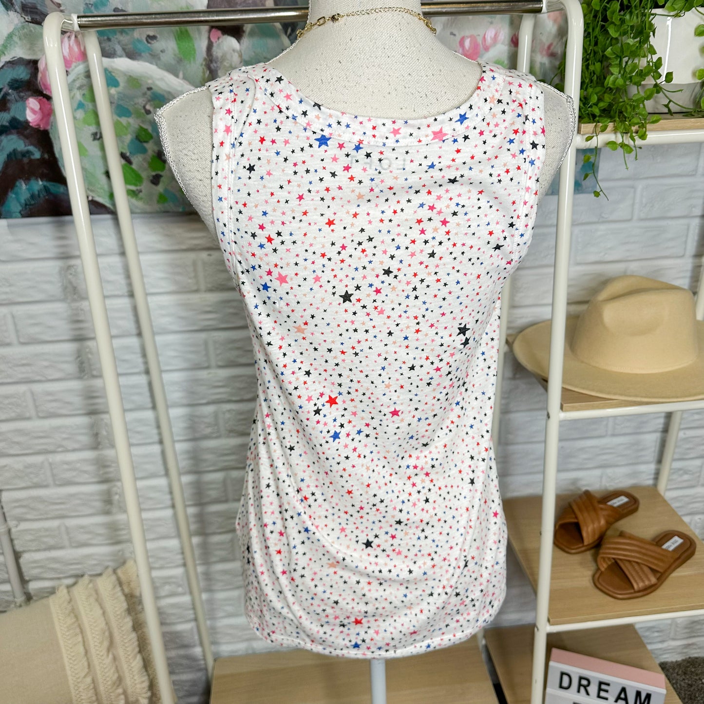 LOFT Star Relaxed Scoop Neck Tank Size XS