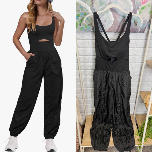 Black Athletic Onsie Romper (L)