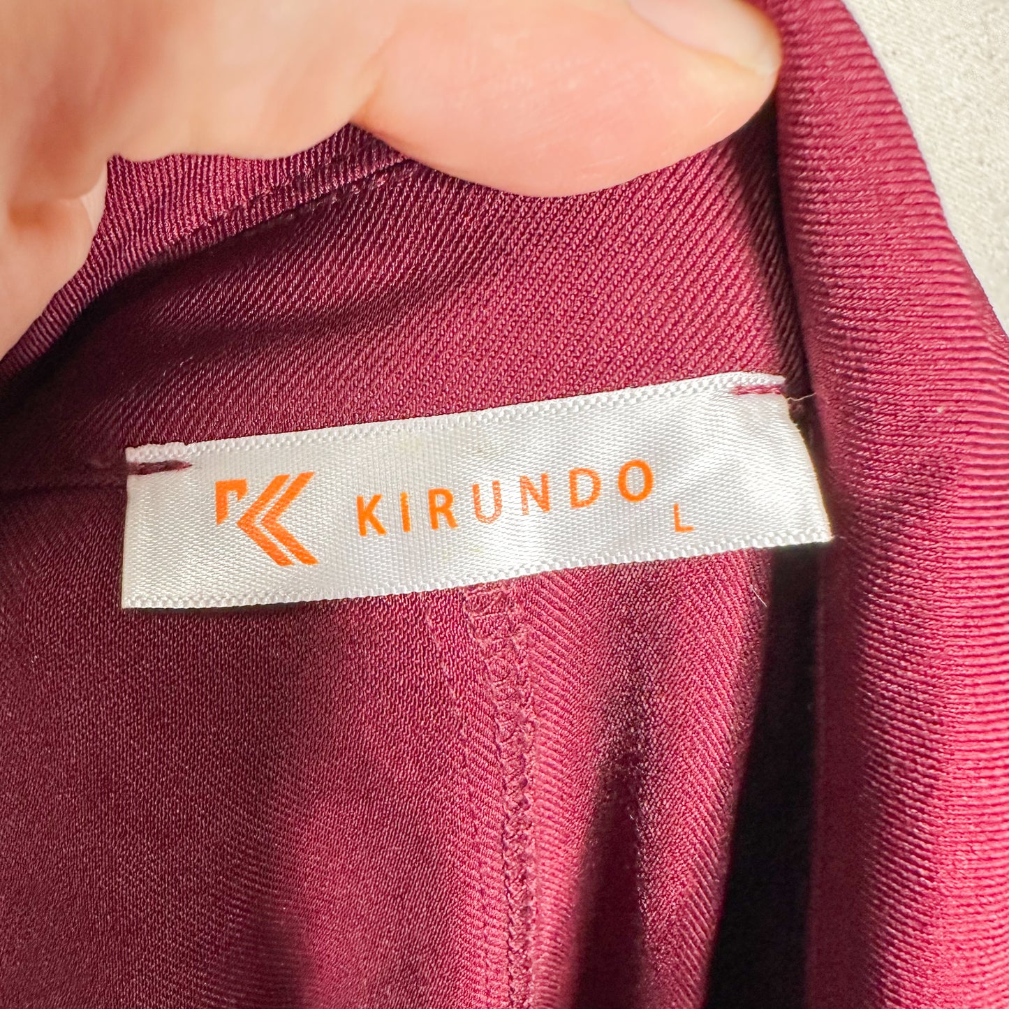 Kirundo Wine Red Trench Coat Size Large