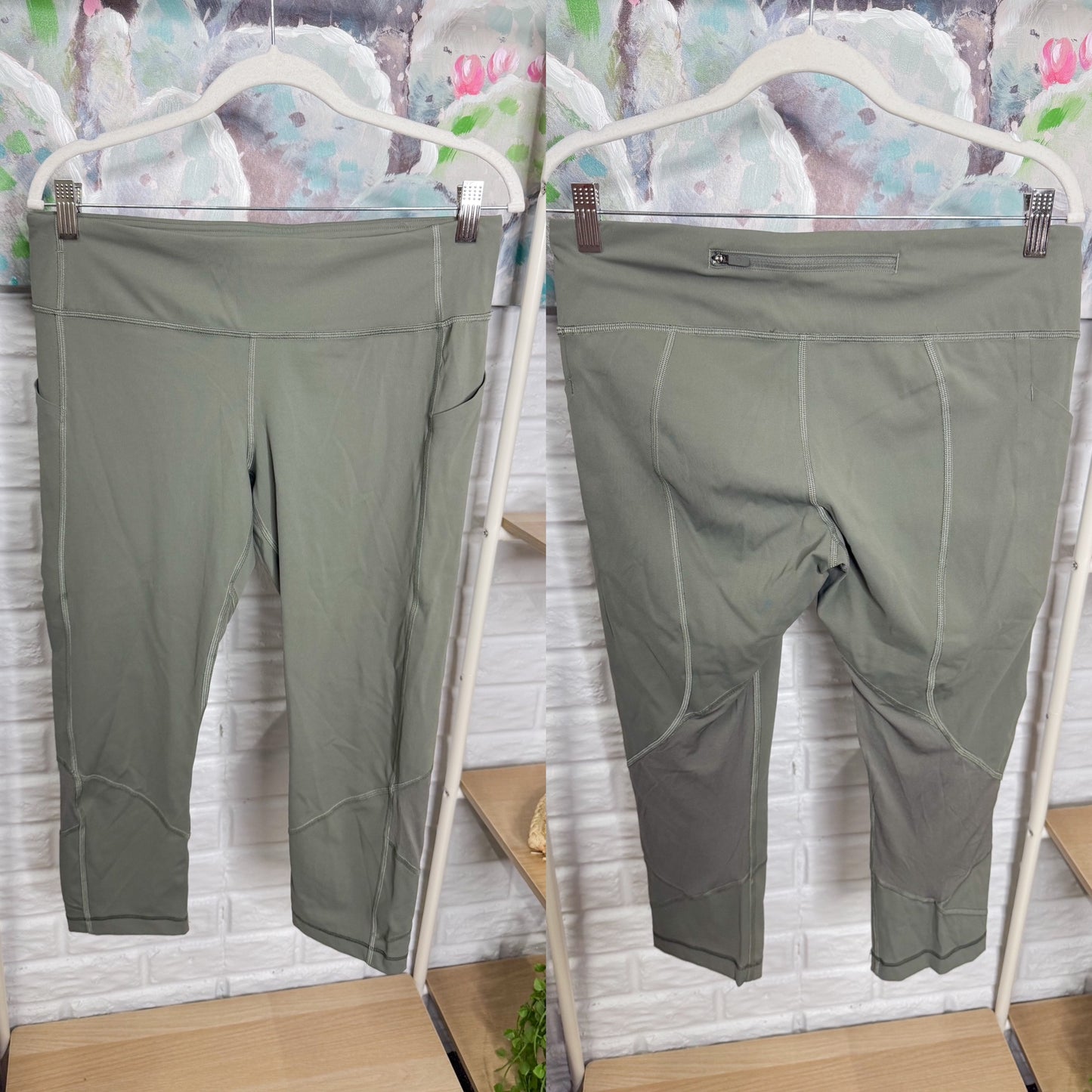 Lululemon Pace Rival Crop 22” in Grey Sage (10)