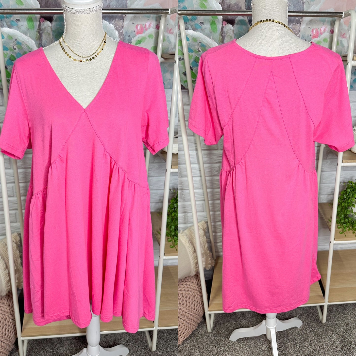 New Pink Summer Swing Dress (M)