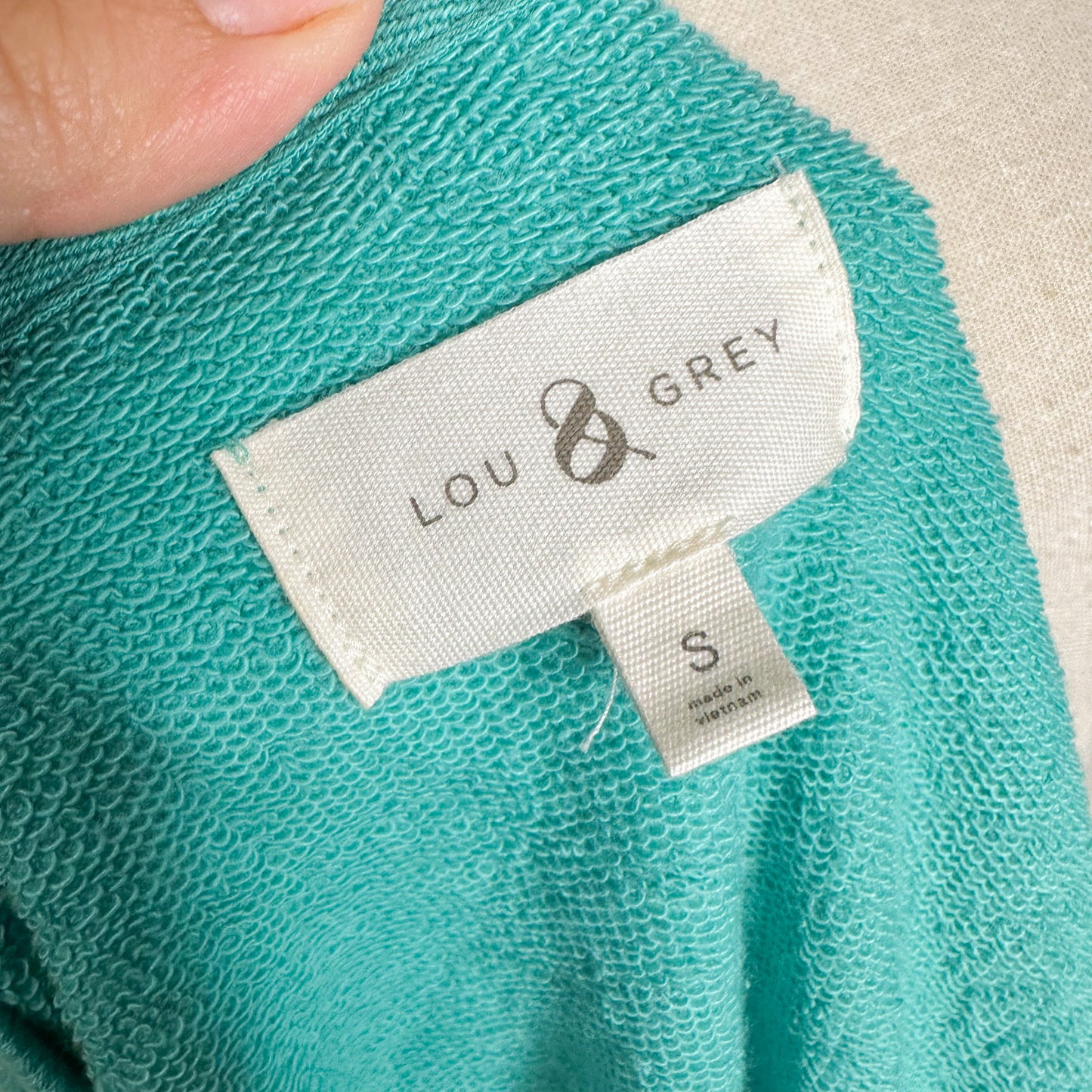 Lou & Grey Weekend Cozy Cotton Terry Sweatshirt Size Small