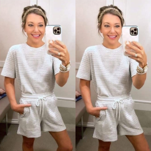 Lou & Grey New Blue & White Short Set (xs)