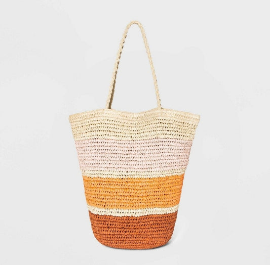 Universal Threads Multi Color Raffia Large Boho Bag