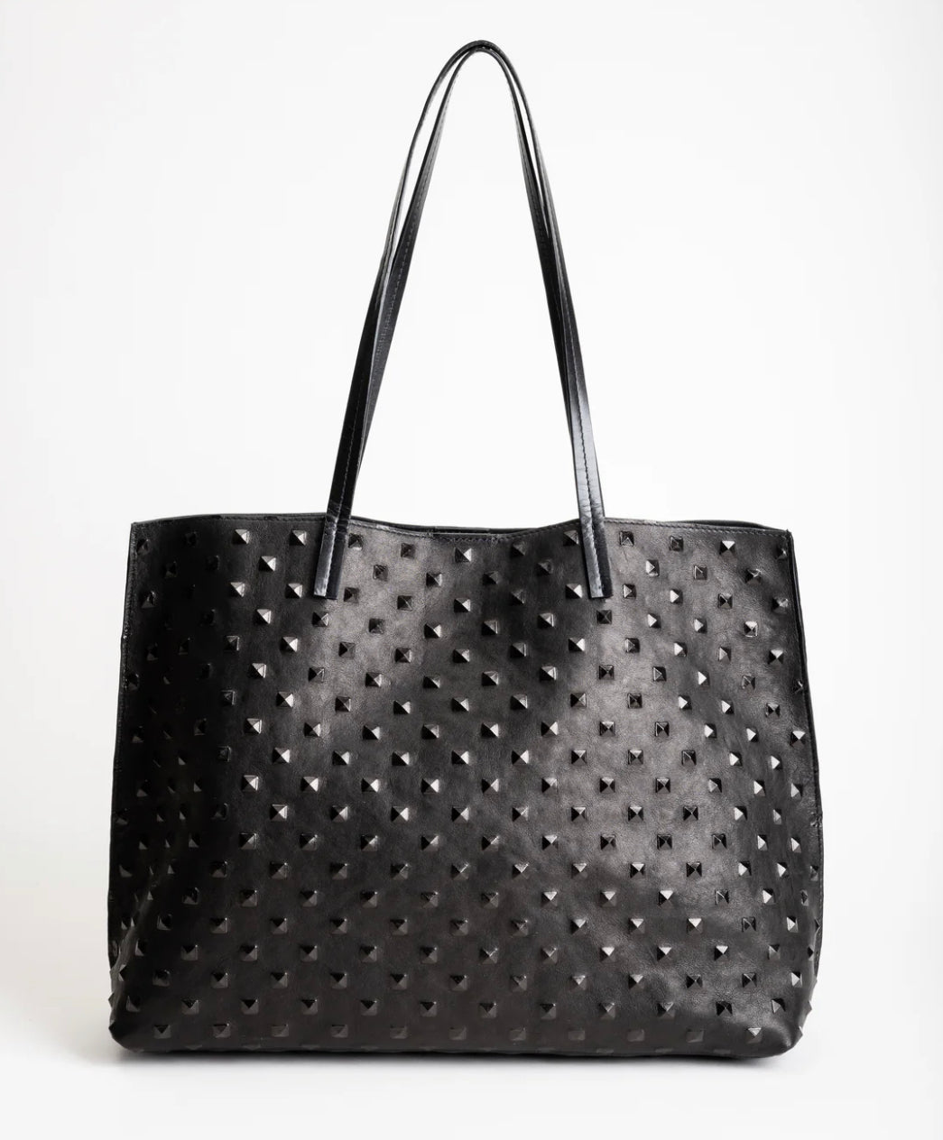 B. May Classic Shopper Black Stud Tote