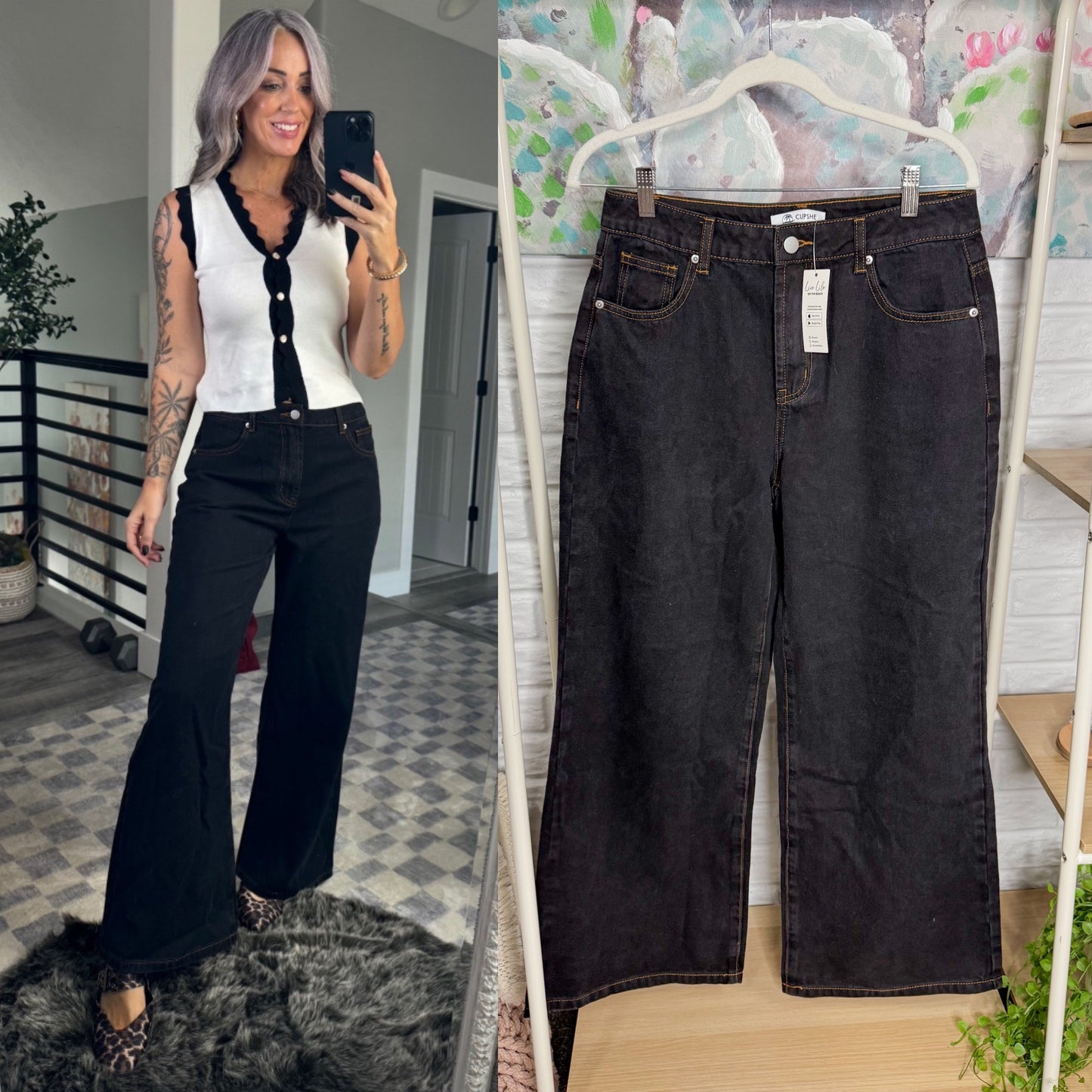 Cupshe x Renee & Elisha New Herbert Talk of the Town Jeans (M)
