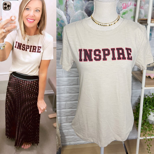 LOFT Inspire Everyday Crew Graphic Tee (XS)