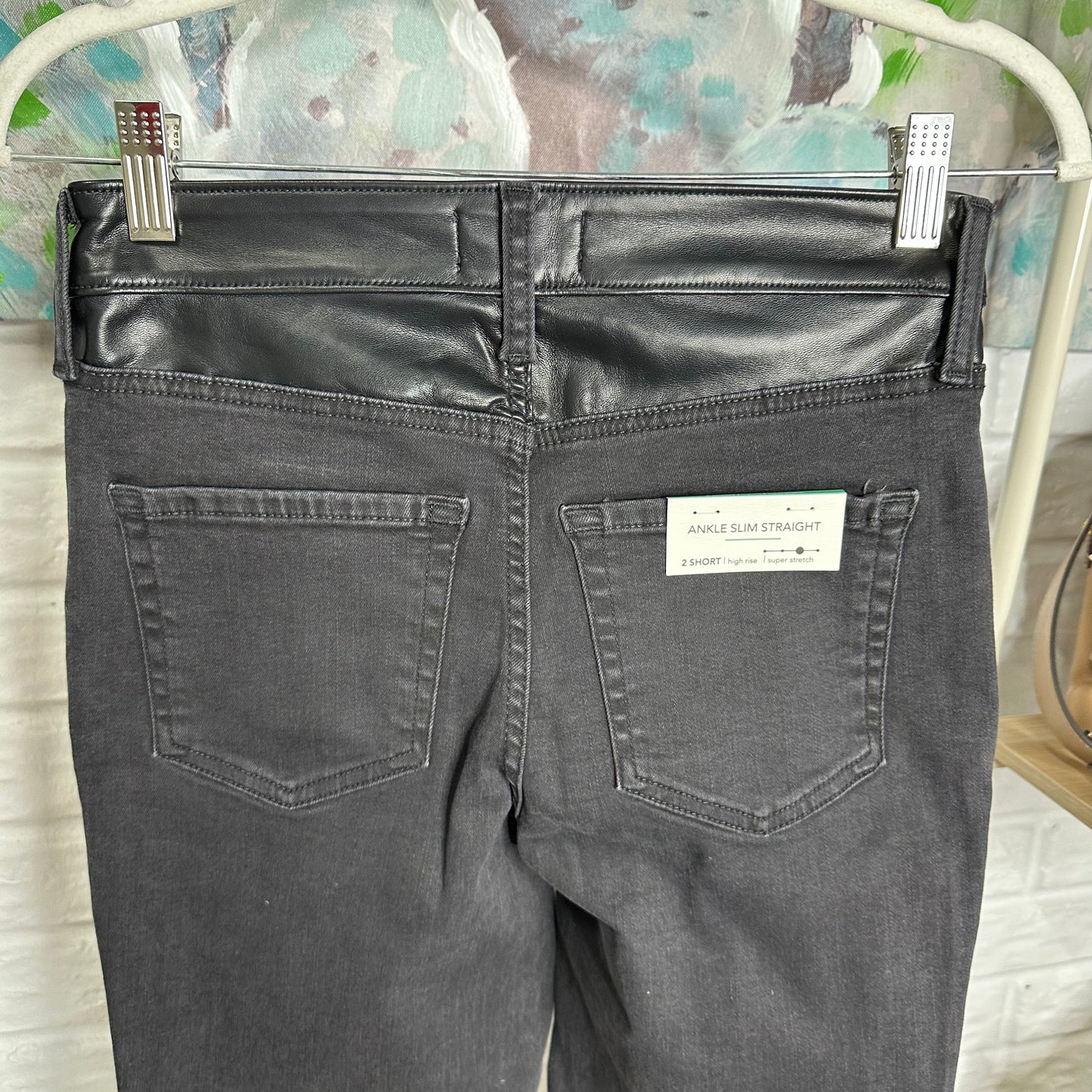 Maurice’s New M Jeans Mixed Fabric High Rise Slim Straight Jeans Size 2