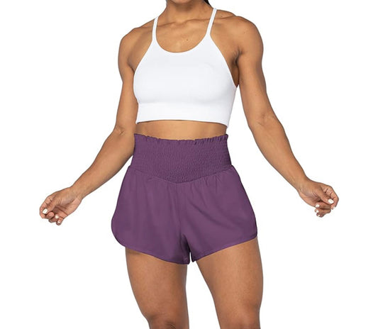 Sunzel Purple High Waisted Shorts Size Large
