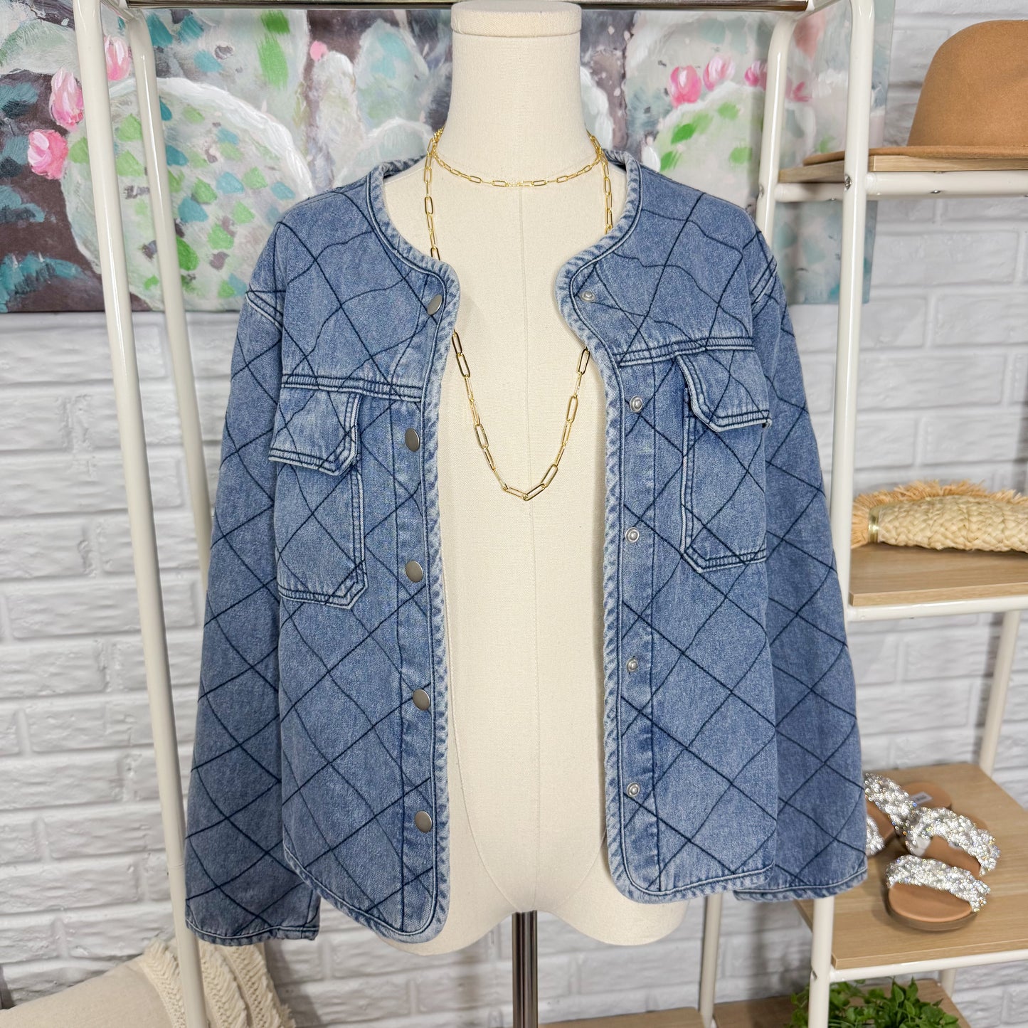 Glamaker Lightweight Quilted Denim Jacket