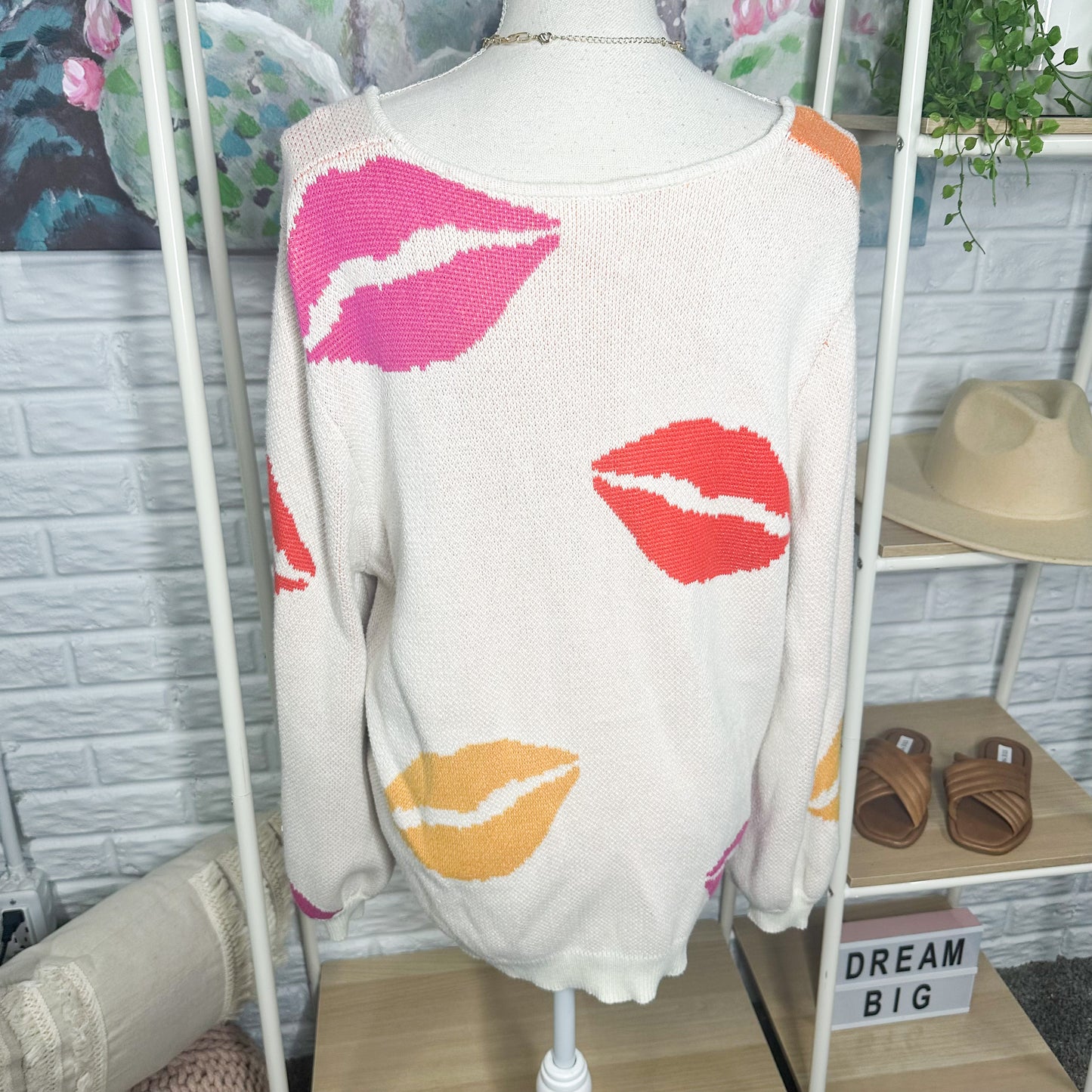 Andree By Unit Lips Graphic Sweater Size 1X