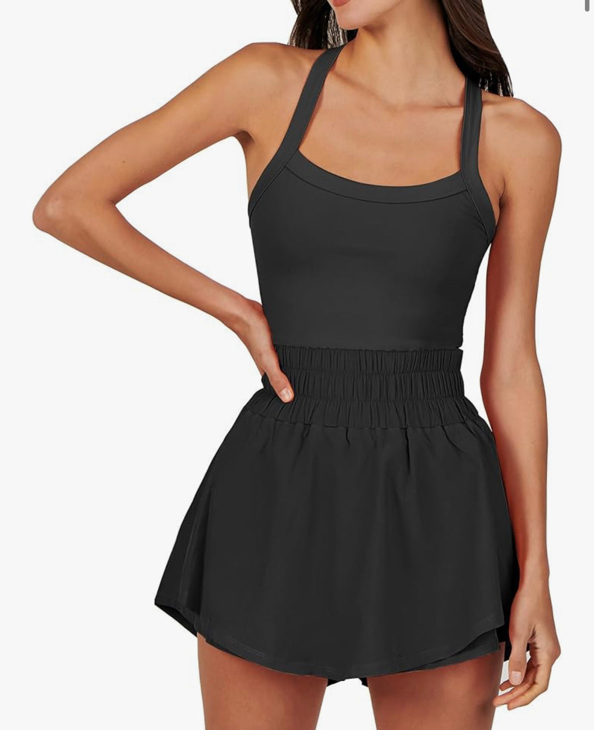 Anrabess Black Romper Dress (M)