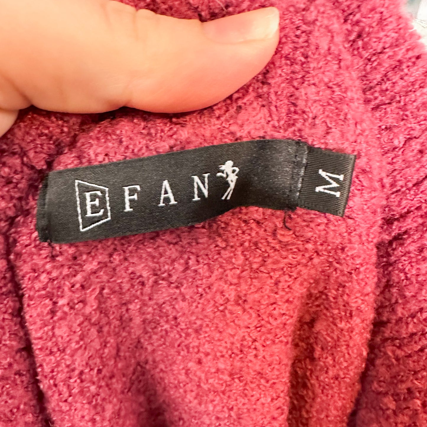 EFAN Berry Quarter Zip Pullover Sweater Size Medium