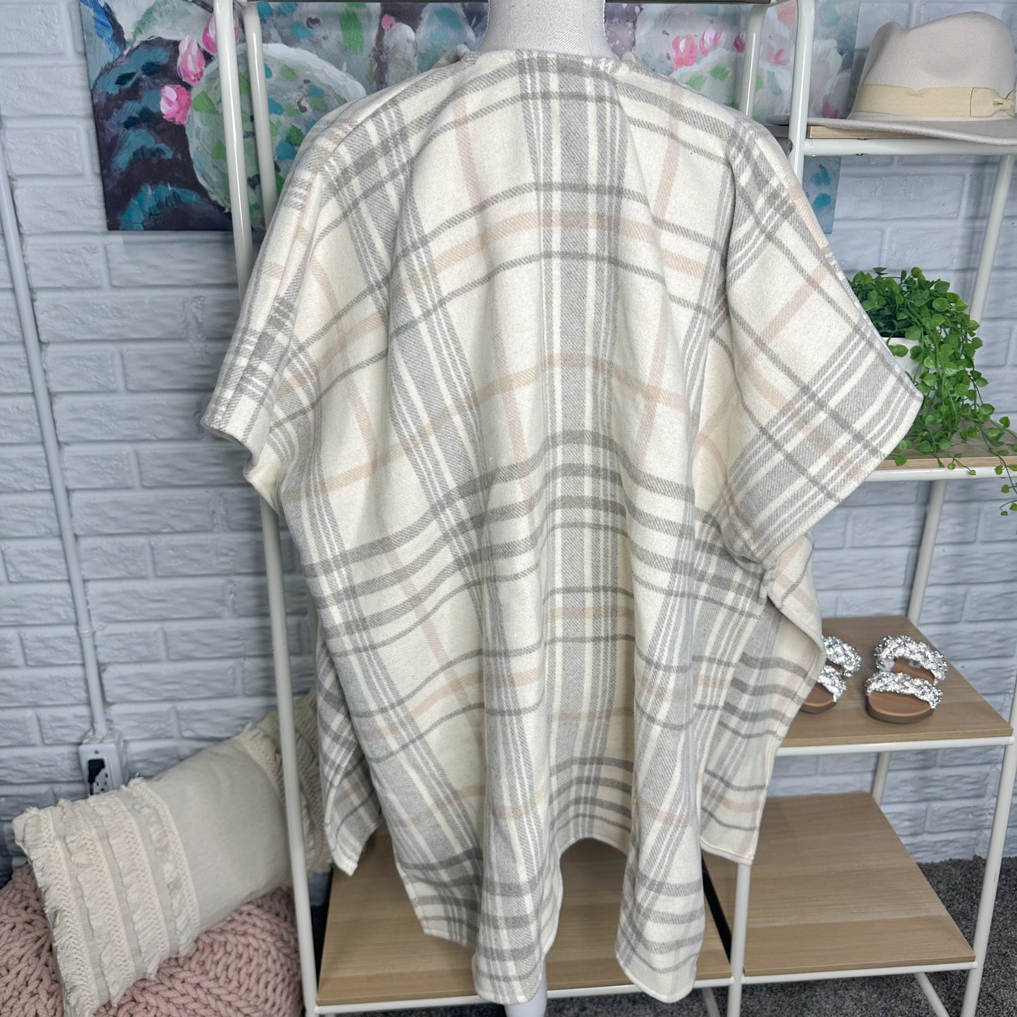 LOFT New Plaid Oversized Wrap (XS/S)