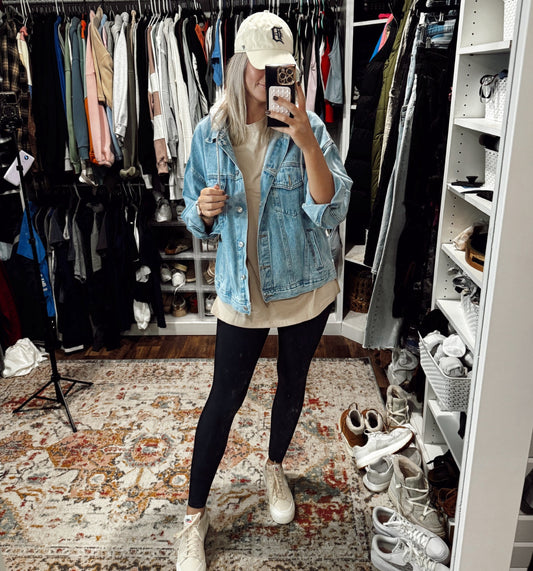 Denim Jacket with Detachable Hood (L/XL)