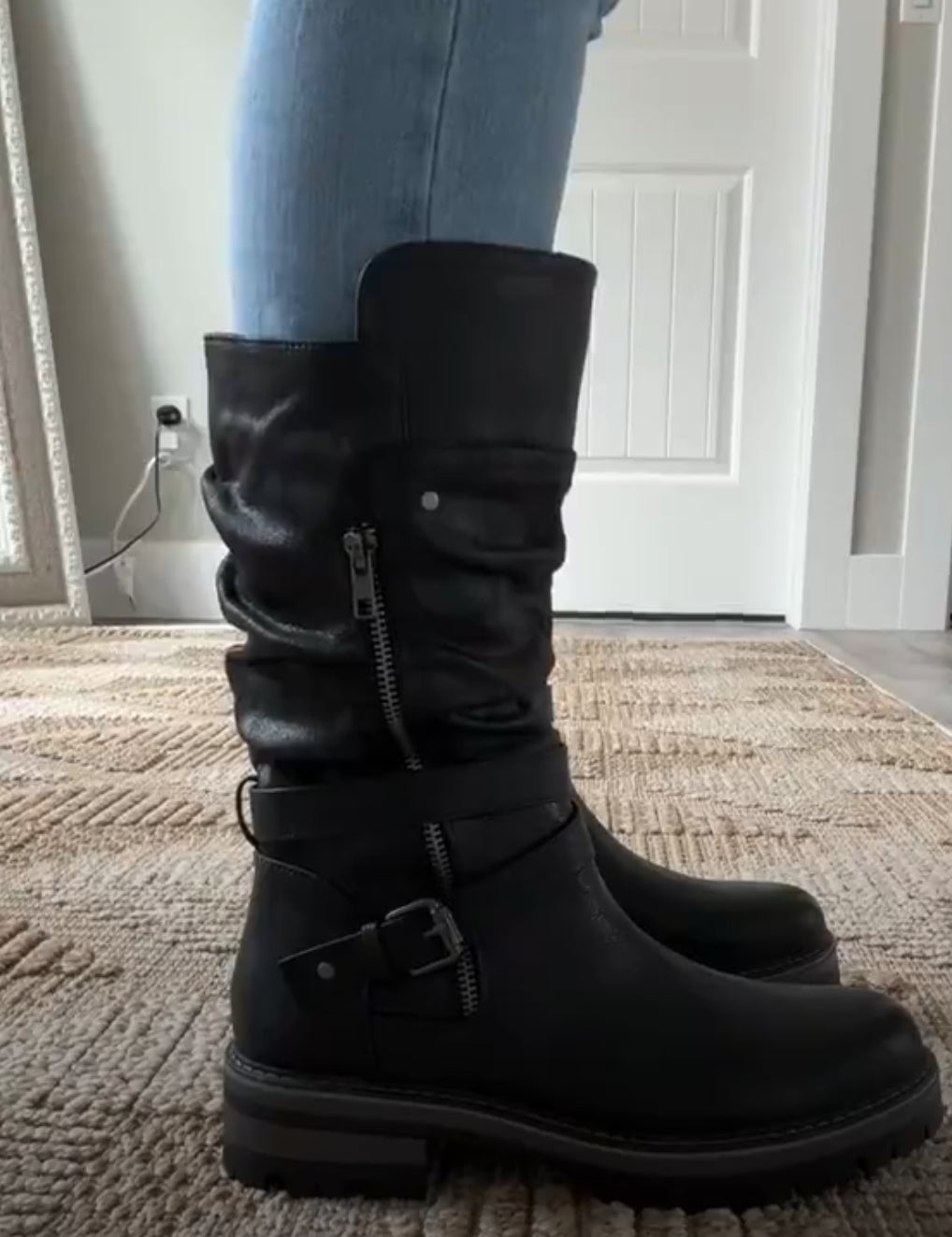 Maurice’s New SuperCush Blaire Mid Shaft Moto Boot (8.5)