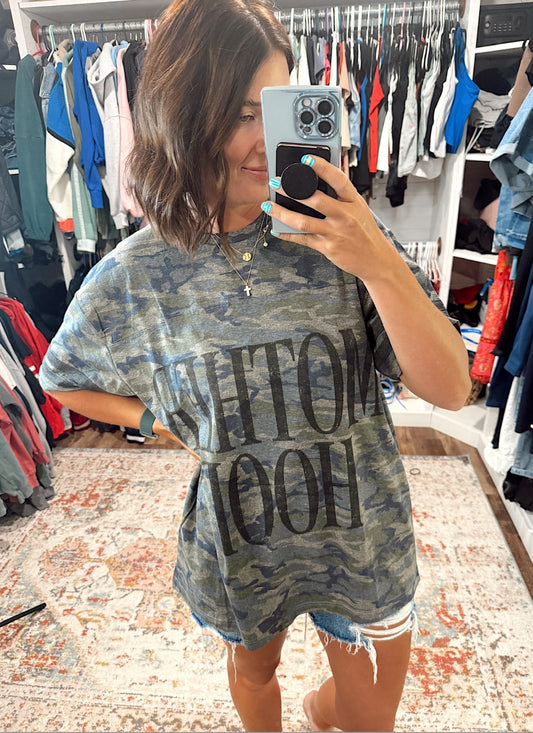 Mountain Moverz Motherhood Camo Oversized Tee (L)