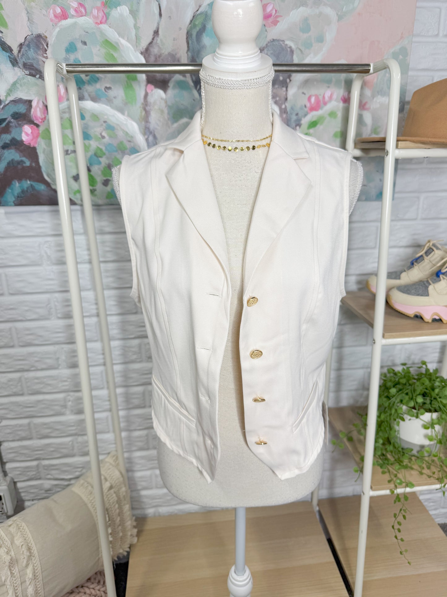 Cupshe New Cream Blazer Vest (M)