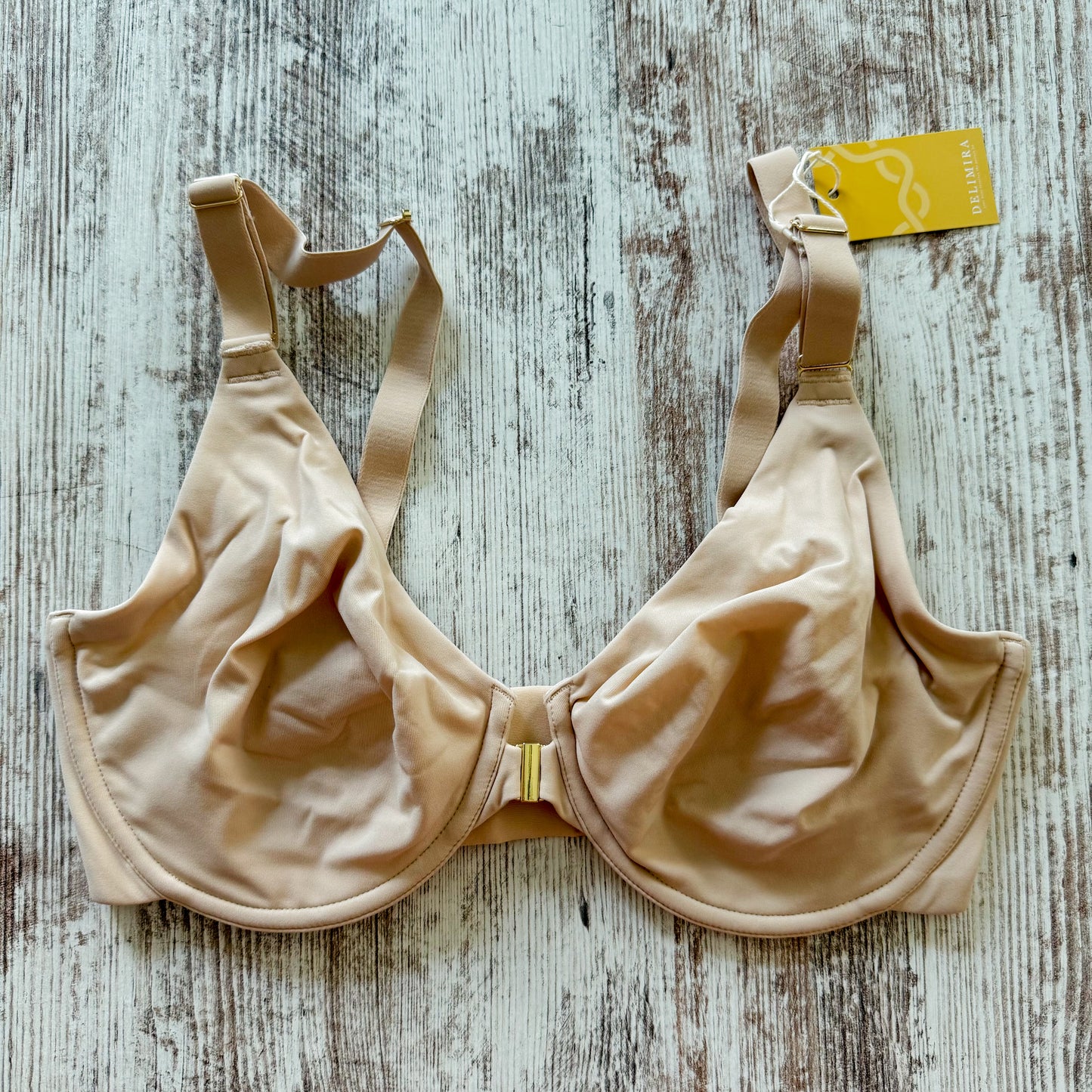 Delimira New Beige Front Closure Bra (34E)