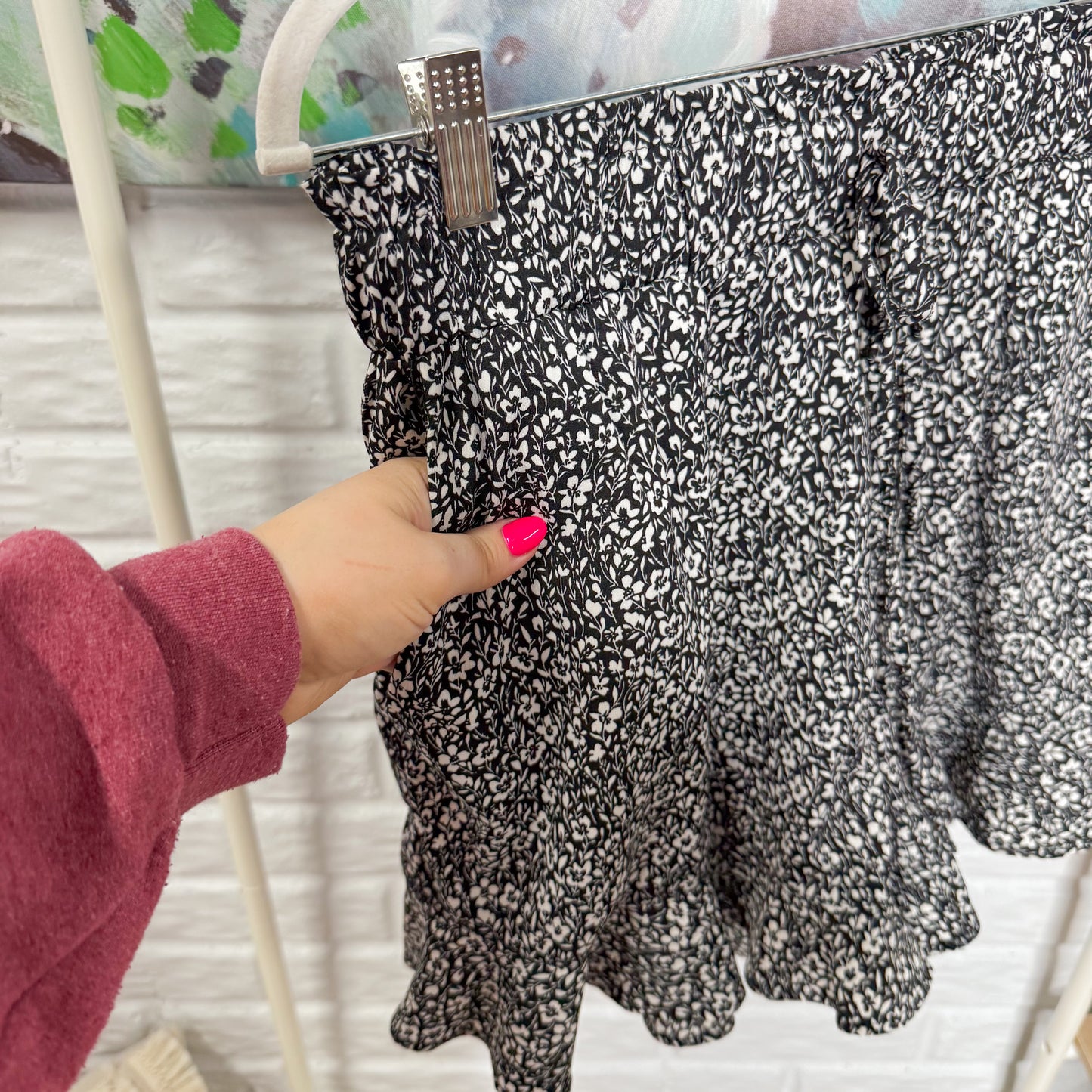 BTFBM Black Floral Shorts (L)