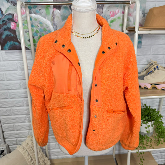 Fleece Fuzzy Orange Jacket (M)