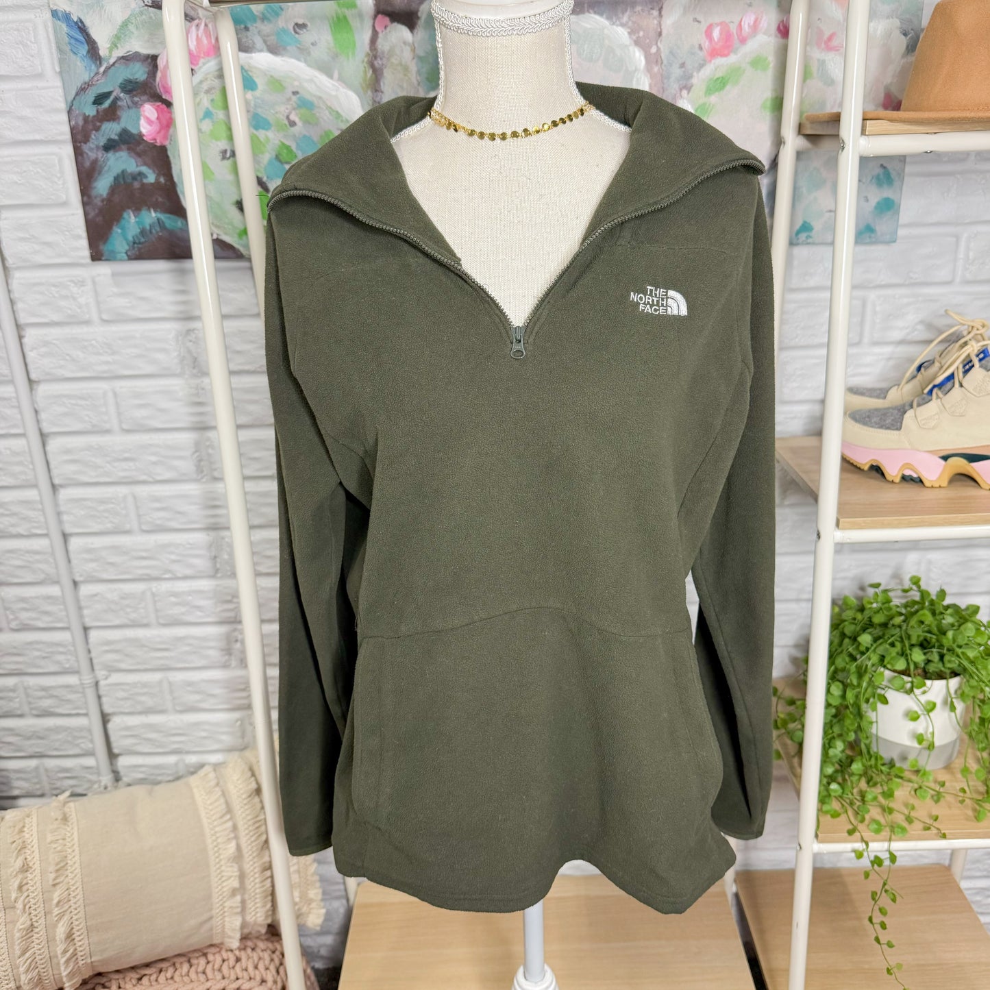 The North Face Sage Fleece Half Zip Pullover (L)