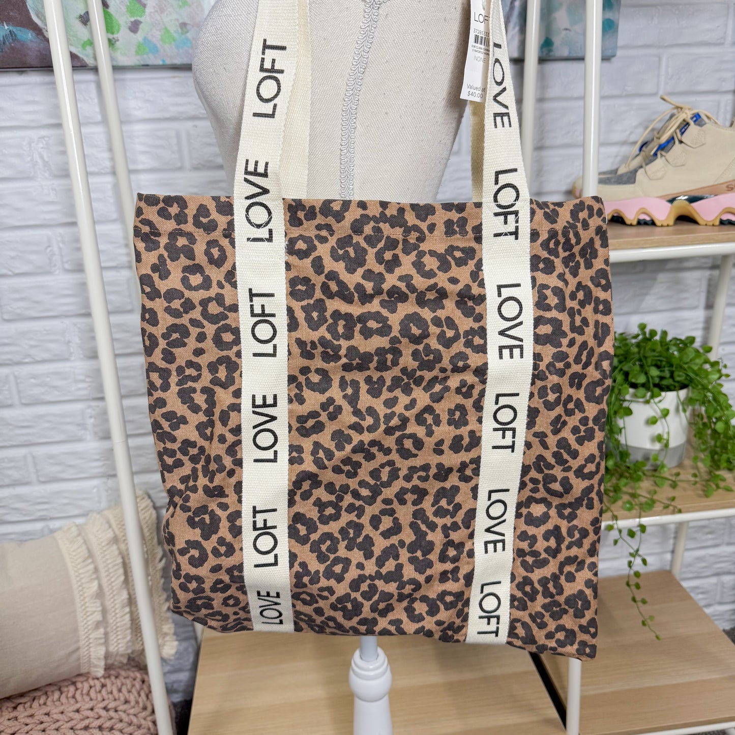 LOFT New Leopard Tote Bag