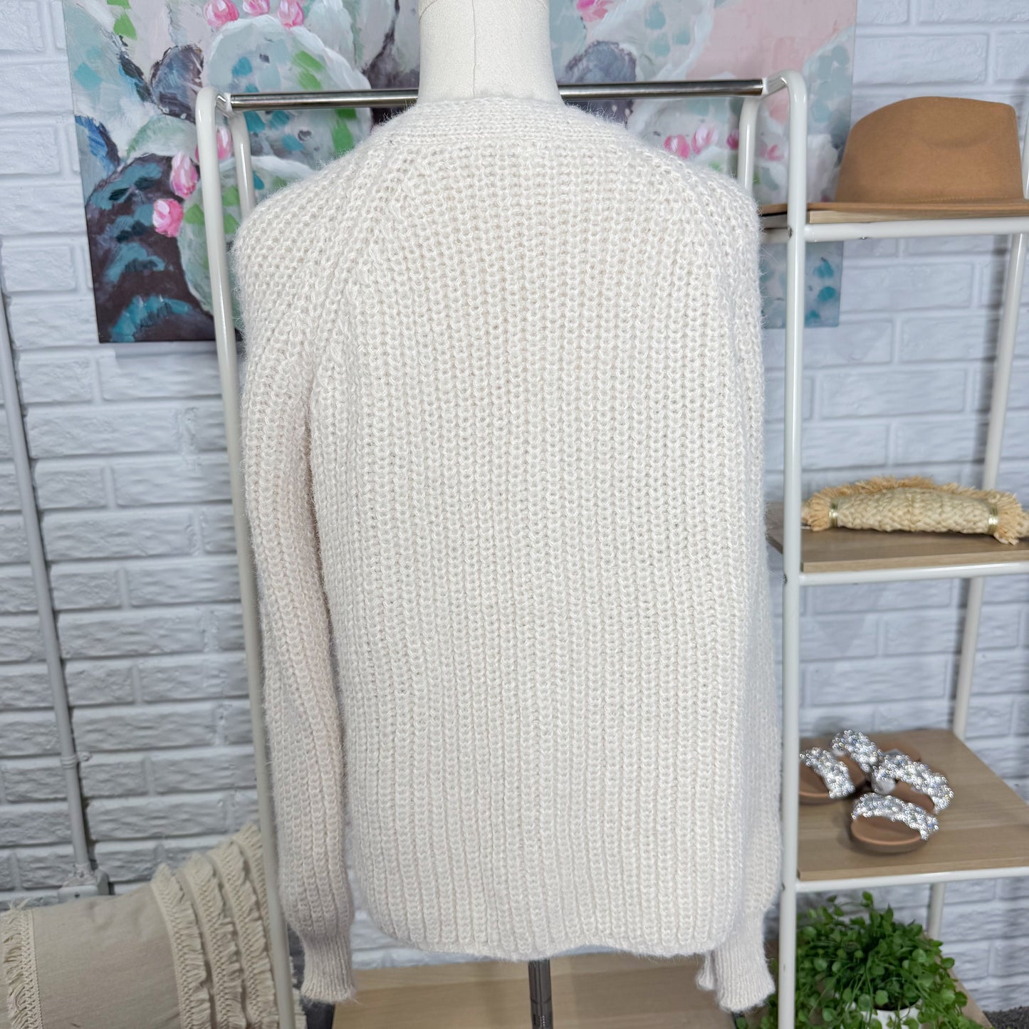 New Cream Chunky Knit Cardigan