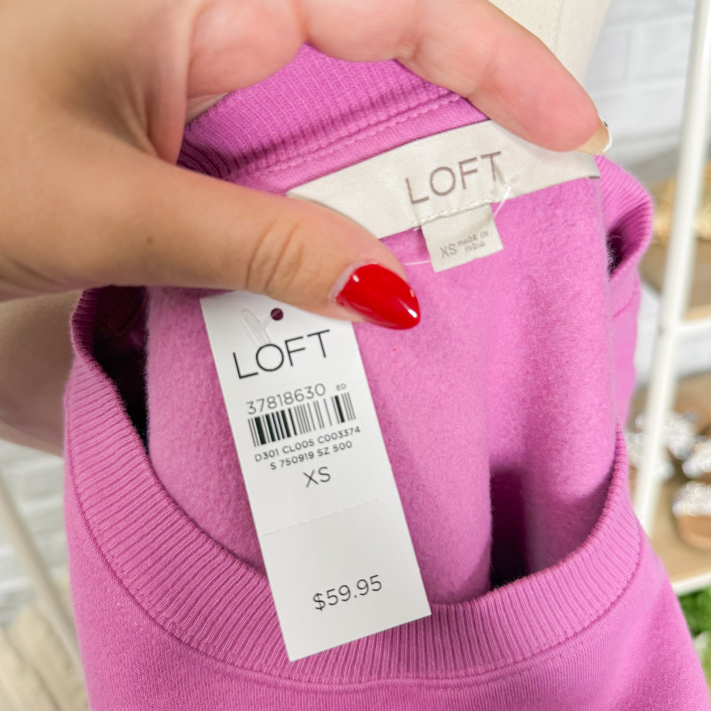 LOFT New Pleated Sleeve Sweatshirt (XS)