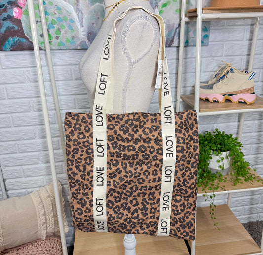 LOFT New Leopard Tote Bag