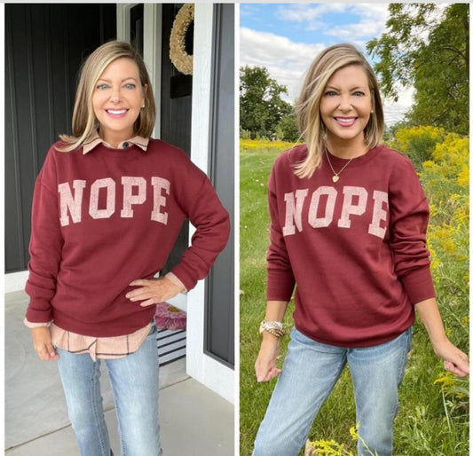 Maurice’s New Nope Relaxed Fit Sweatshirt (XS)