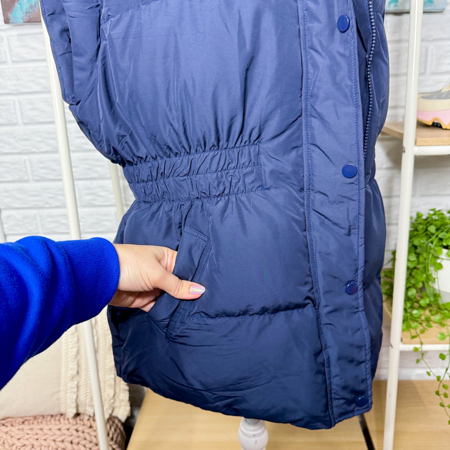 Anrabess New Navy Puffer Vest (L)