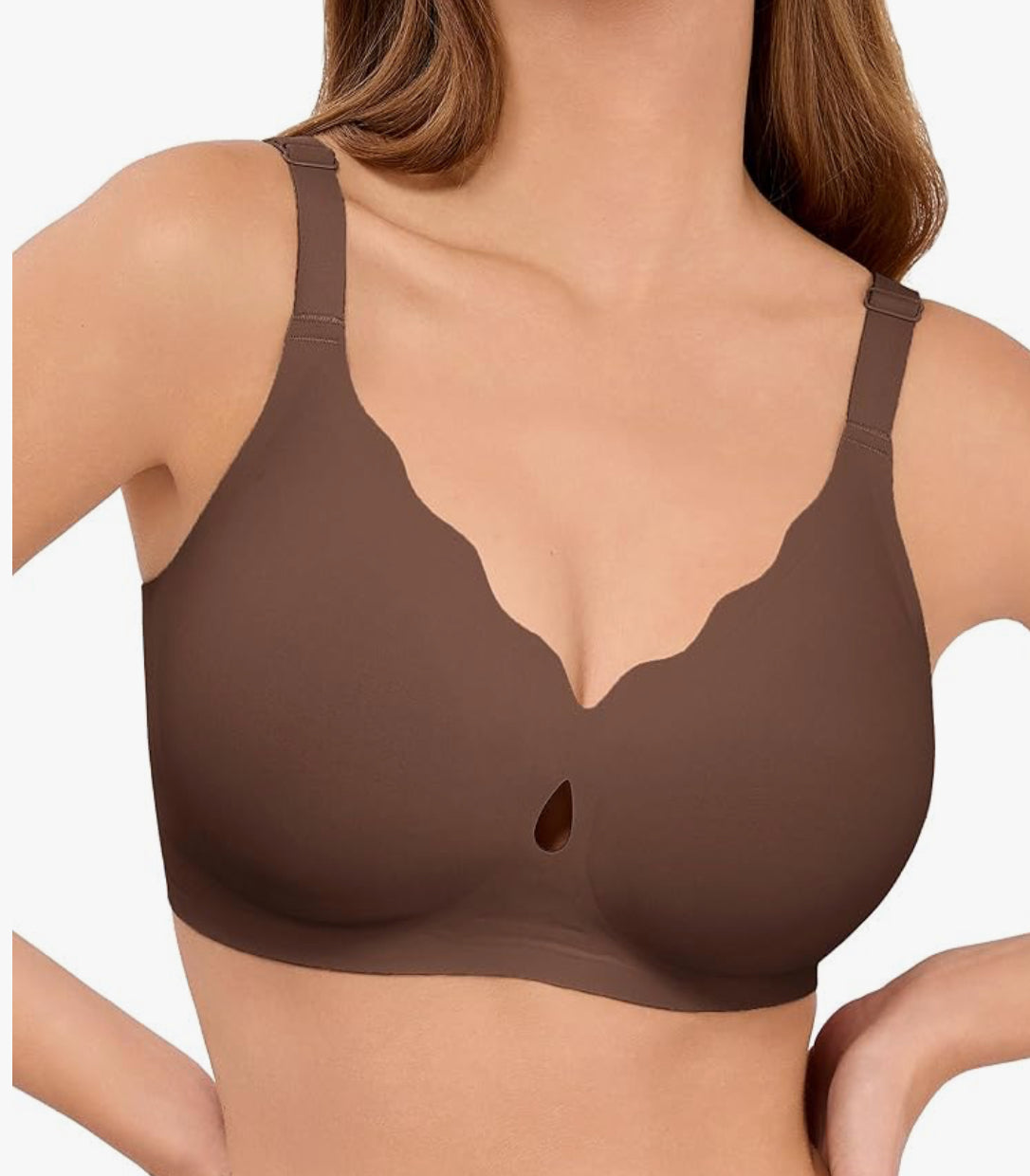 Luckmeey New Two Wave Neckline Seamless Bras (L)