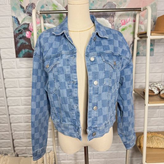 Wild Fable Checked Denim Jacket (S)