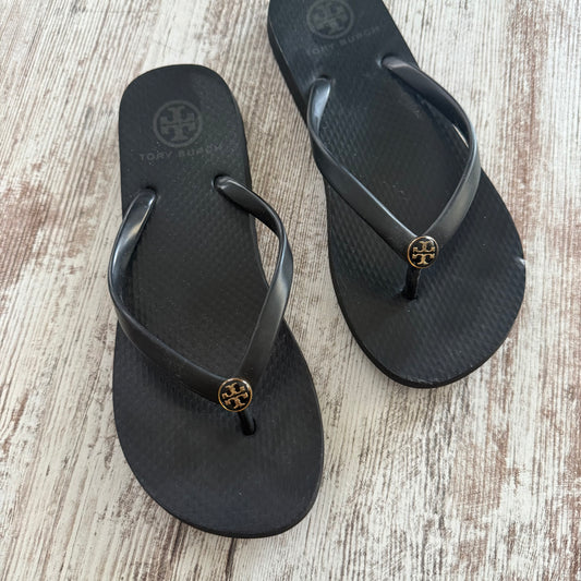 TORY BURCH Reva FLIP FLOPS in Black (7)