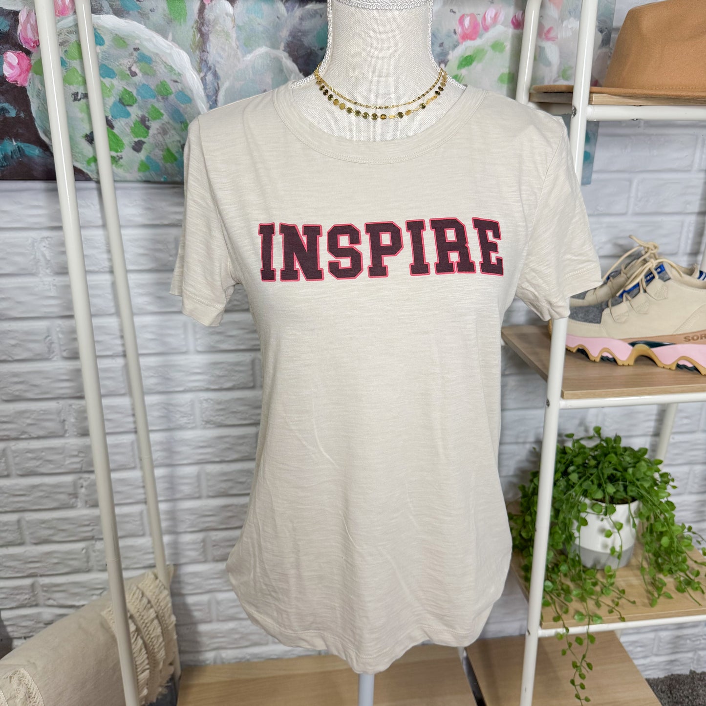 LOFT Inspire Everyday Crew Graphic Tee (XS)