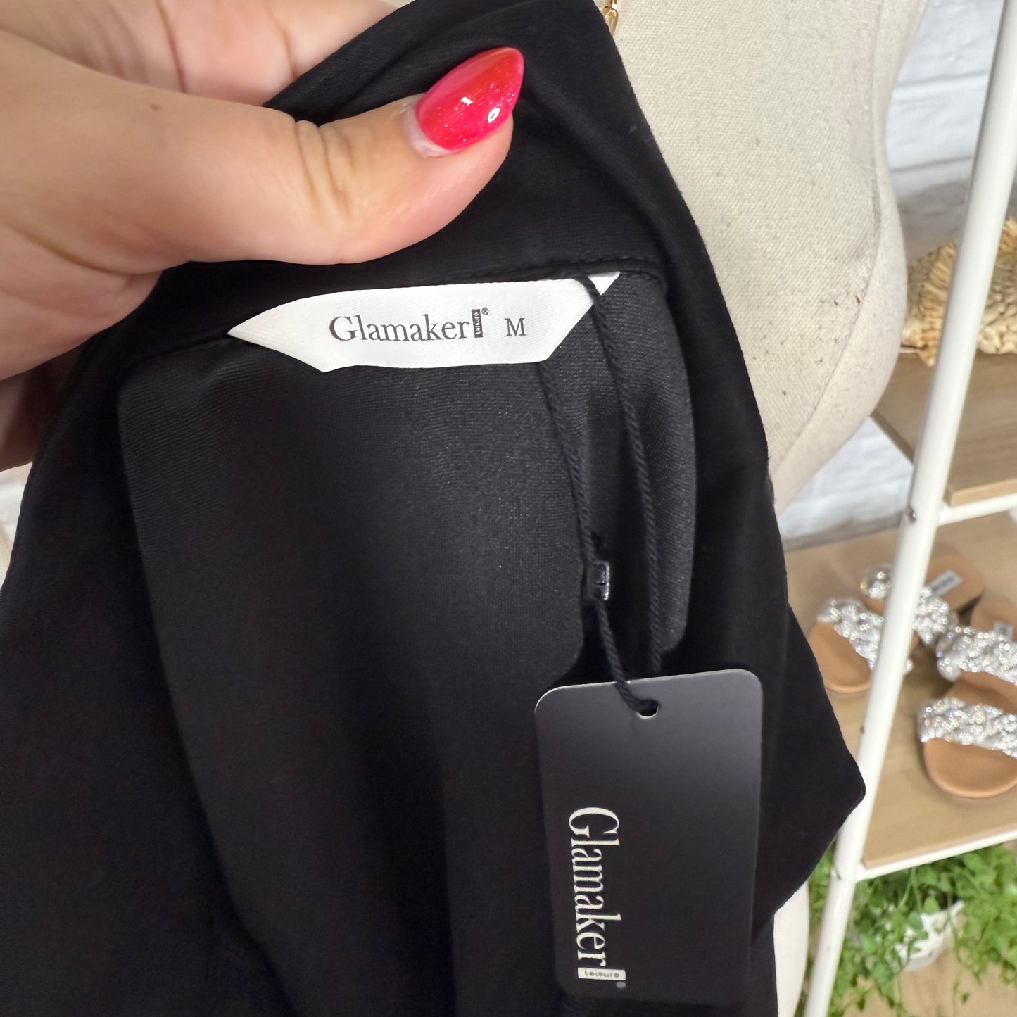 Glamaker New Black Sleeveless Top (M)