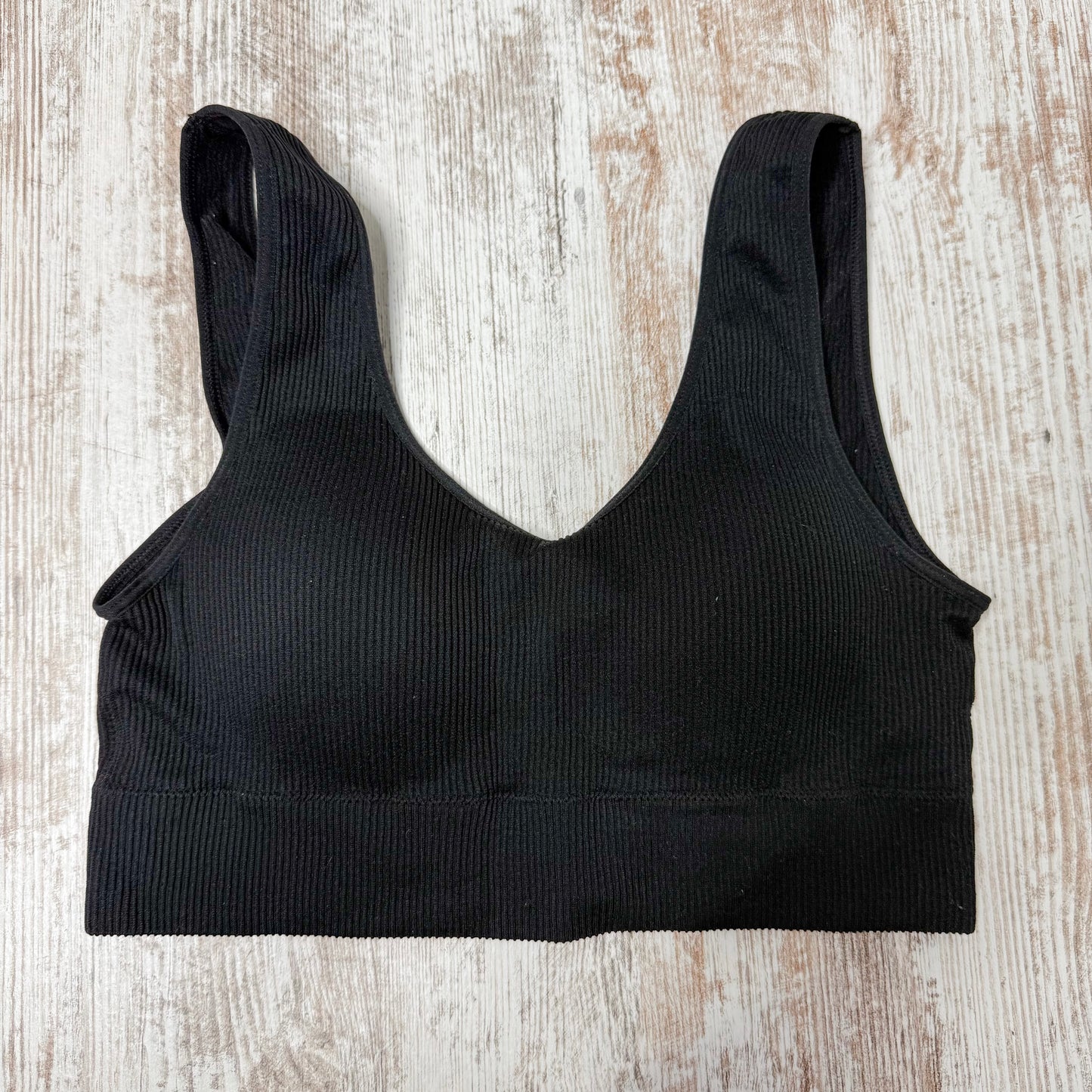 Gap Body Ribbed Bra Bundle Black / Cream (M)