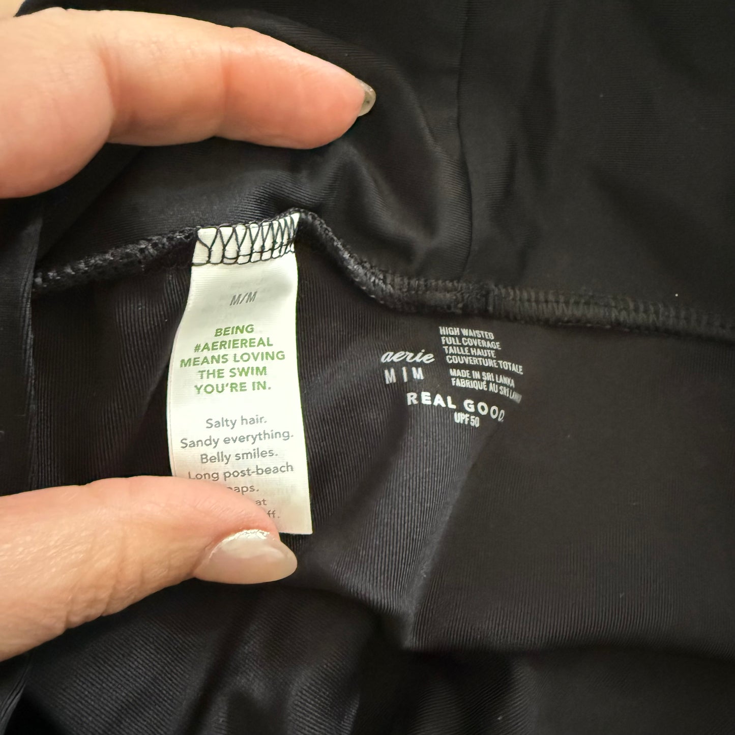 Aerie Lime Green / Black Bikini (M/DDD)