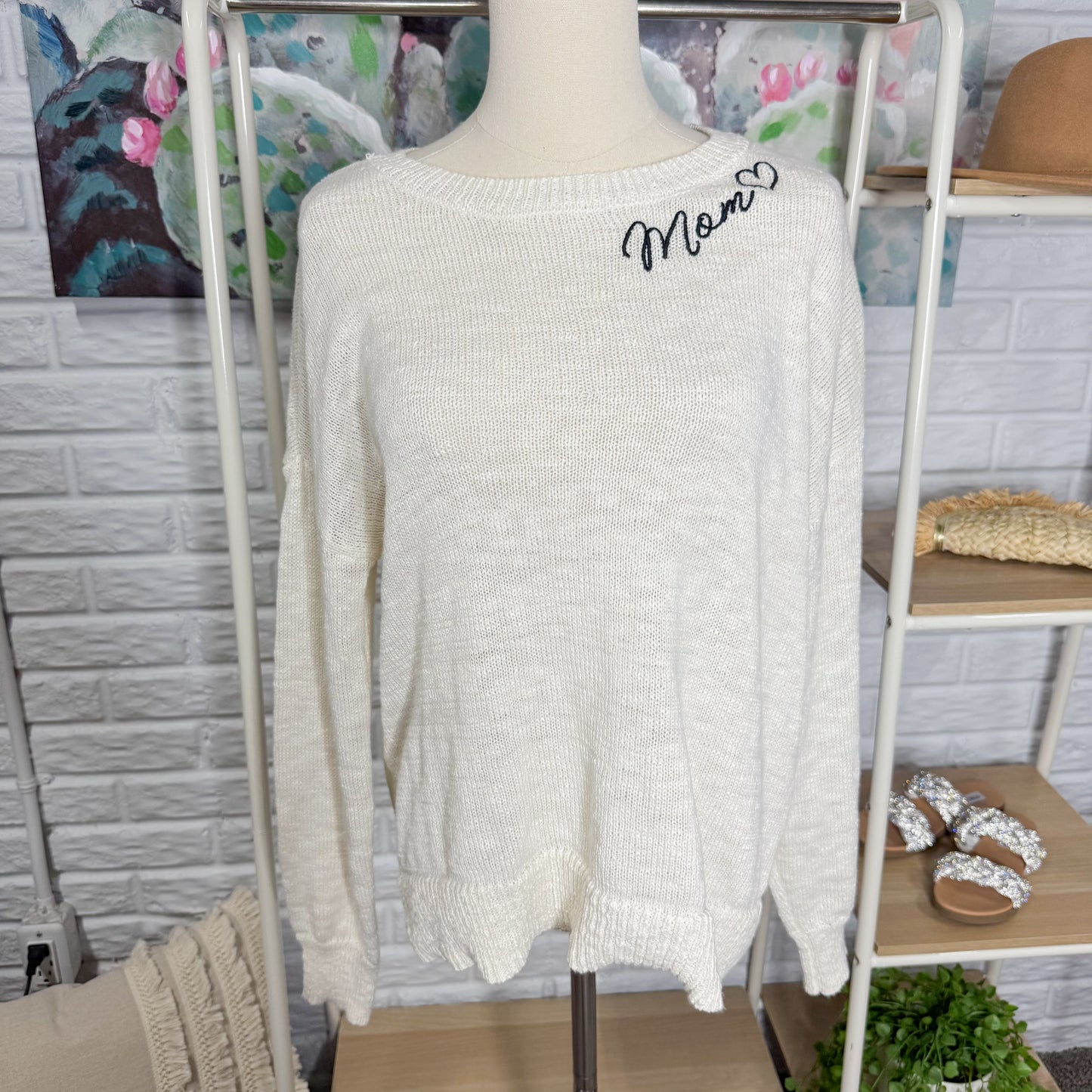 Maurice’s Mom Embroidered Sweater (M)