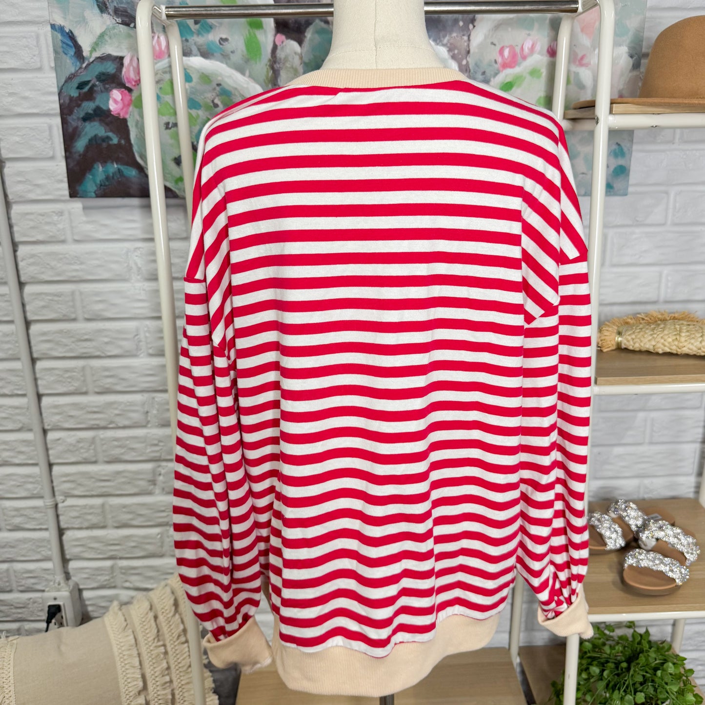 Fisoew Striped Oversized Pullover (S)