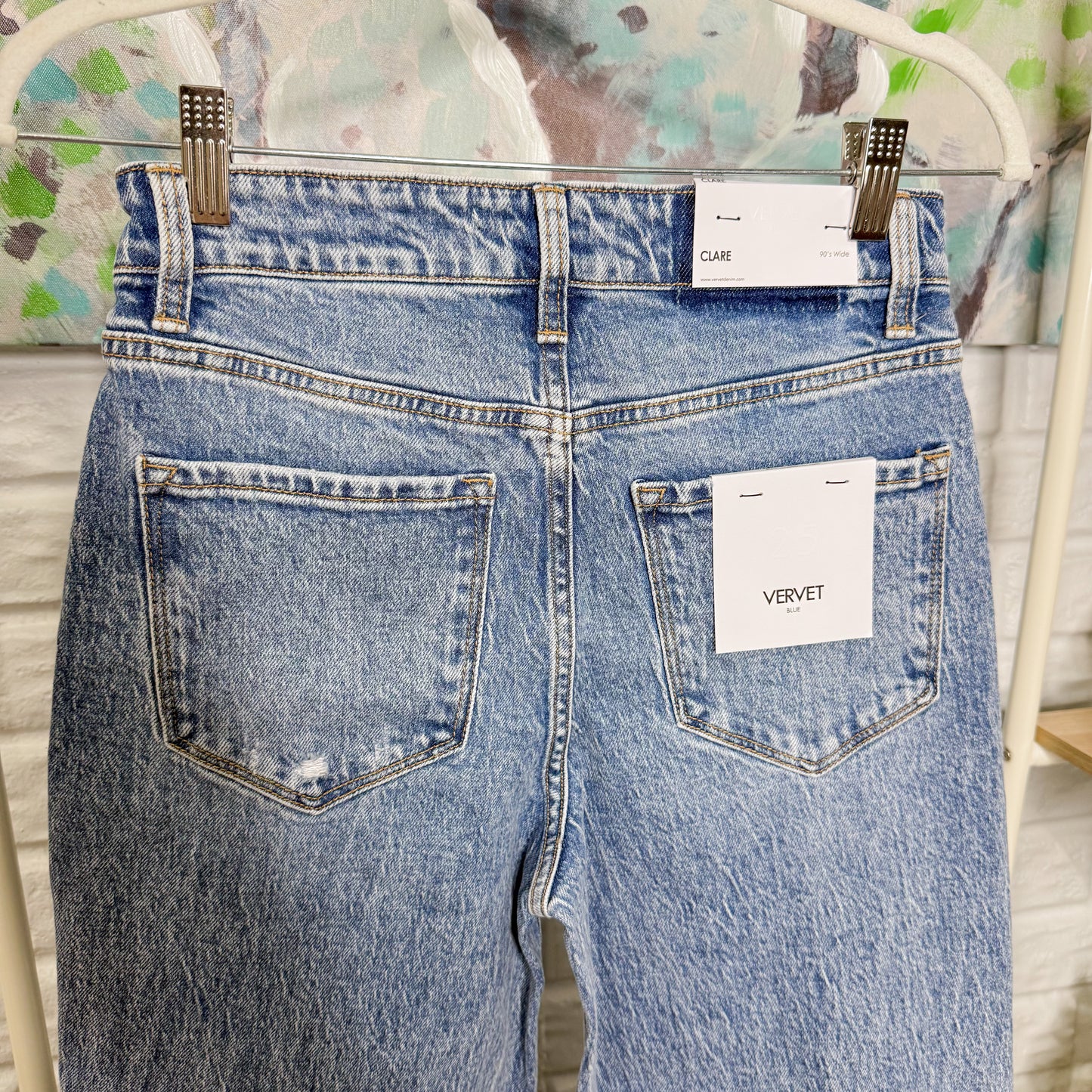 Vervet Blue New Clare 90’s Wide Leg Jeans (25)