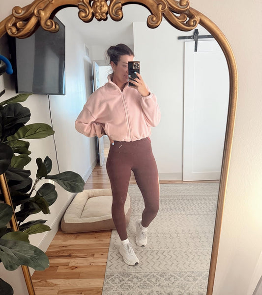 Automet Fleece Oversized Jacket in Pink (M)