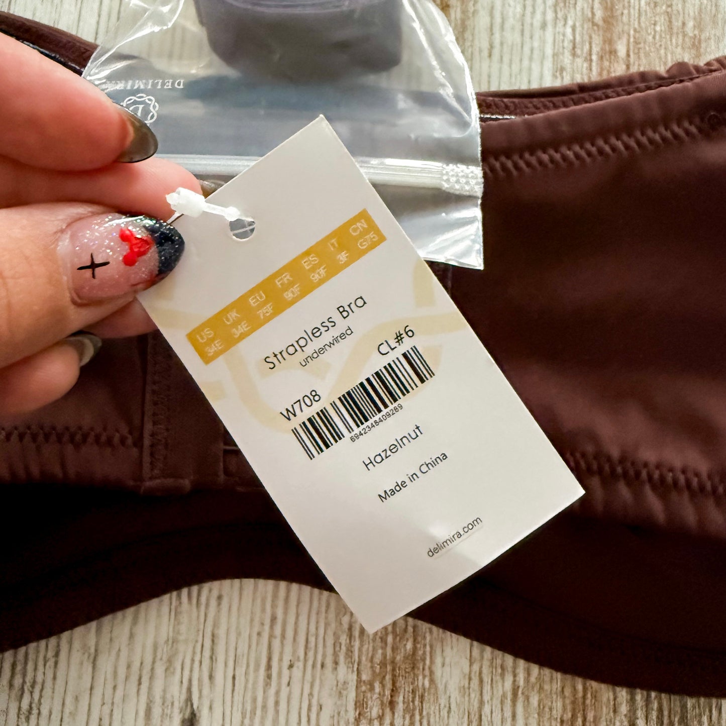 DELIMIRA New Two Confishape Strapless Bras (34E)