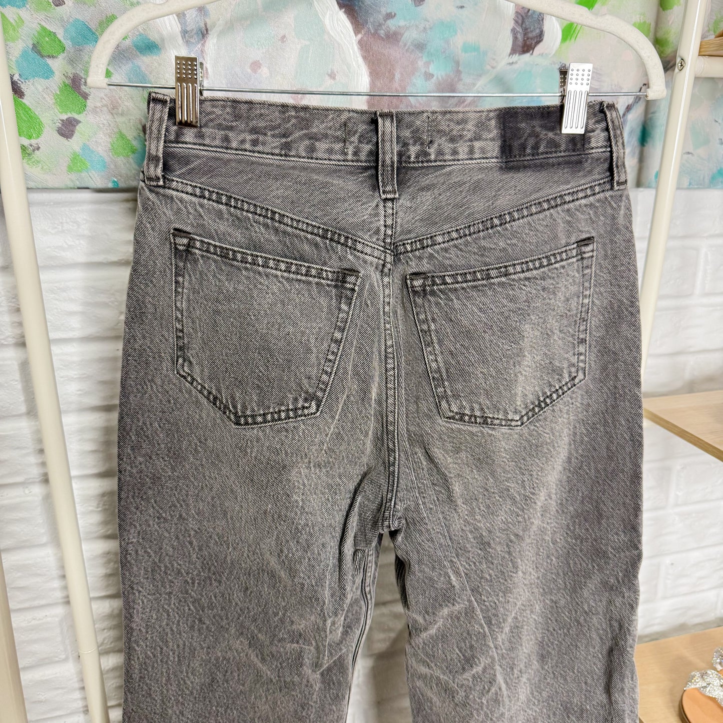 Abercrombie & Fitch High Rise Loose Jeans Faded Black (25/0)