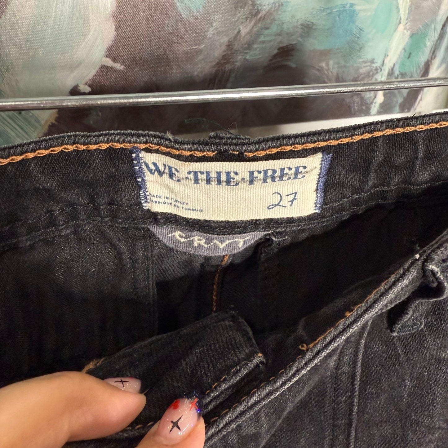 Free People We The Free Crvy Curvy Mona High Rise Flare Jeans (27)