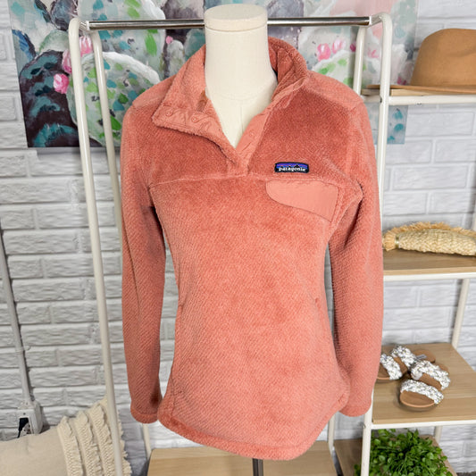 Patagonia Sweater Coral Re-tool Snap T Pullover Deep Pile Fleece (Small)