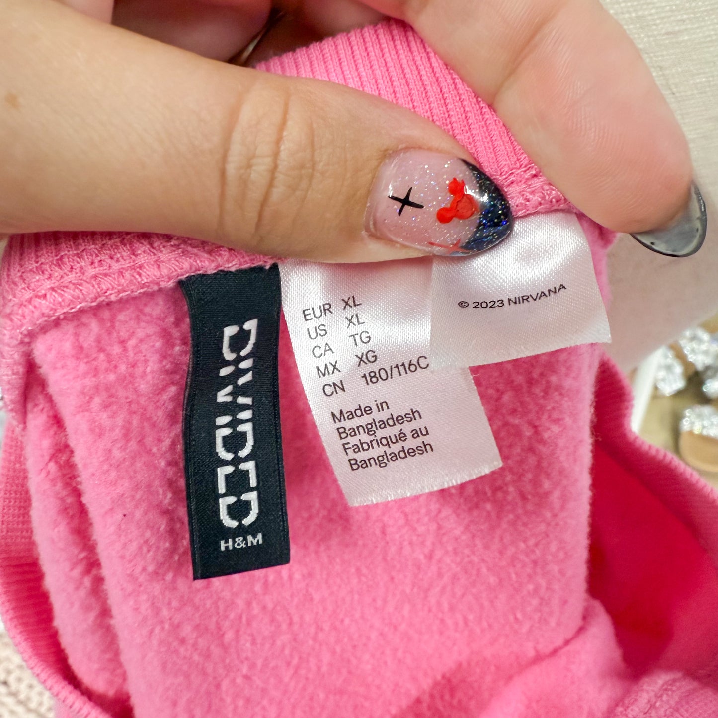 H&M Divided Oversized Nirvana Graphic Sweatshirt Dress (XL)