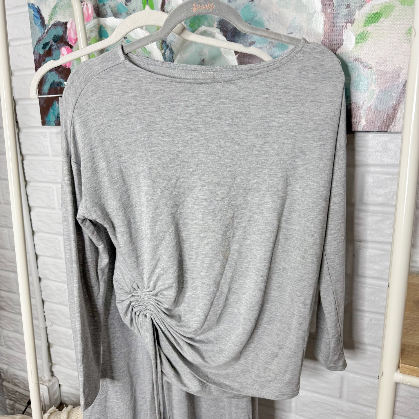 Lou & Grey SignatureSoft Wide Leg Pants & Cinched Shirt Set (XS)